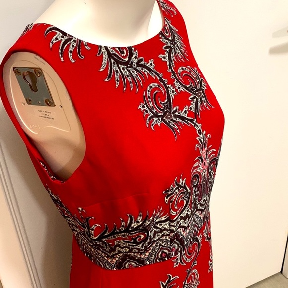 TALBOTS Red paisley dress - Picture 6 of 13